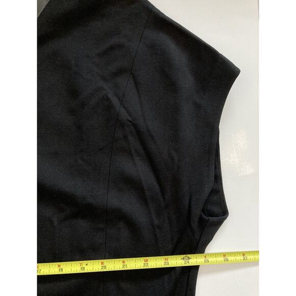 $5 SALE MUST GO Lane Bryant Dress 14/16 Black Ponte Knit Pocket Dress V Neck - Picture 5 of 5